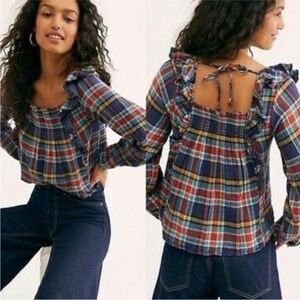 Free People Siena We the Free Plaid Pullover
Cabincore Preppy Top Size XS